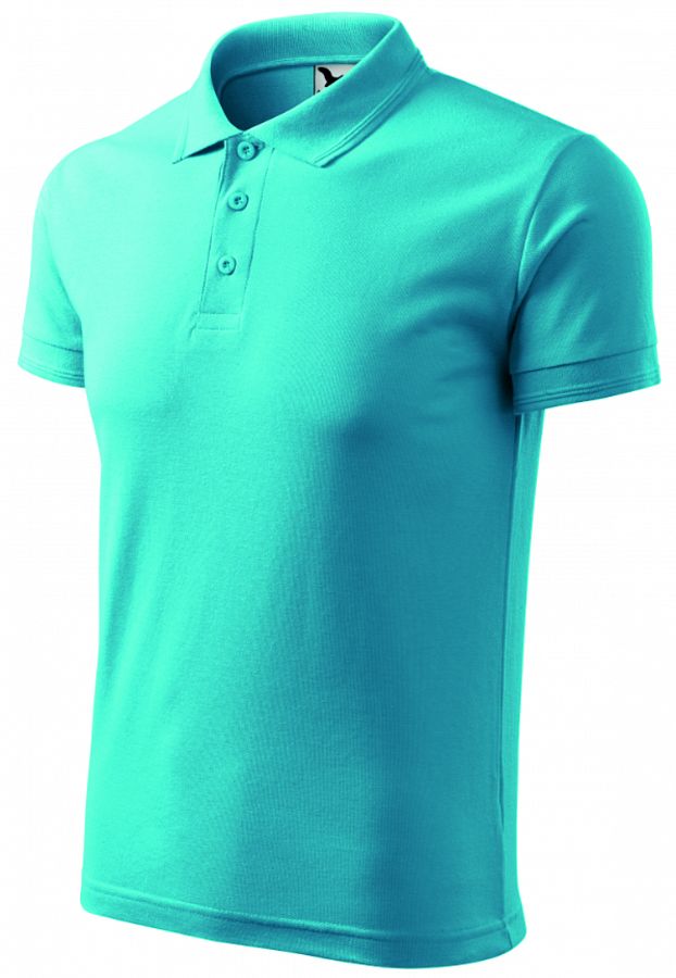 Polokošile pánská Pique 203 tyrkysová vel. XXXL - Obrázek Polokošile pánská Pique 203 tyrkysová vel. XXXL - Obrázek